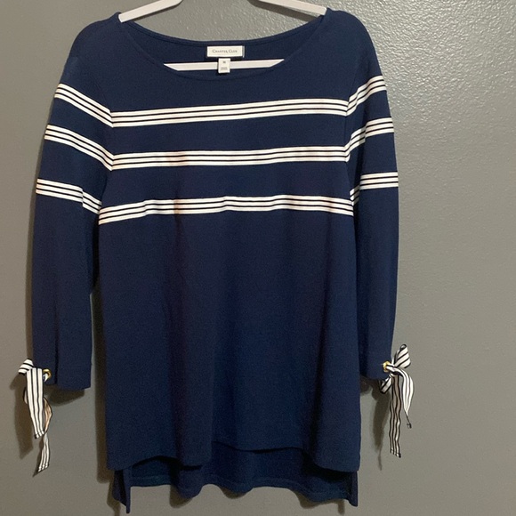 ⛵️Charter Club Ribbon Tie Top - Picture 2 of 6